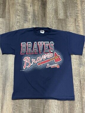 Vintage Atlanta Braves Baseball Tomahawk T-shirt Large Hanes RARE 1997 MLB